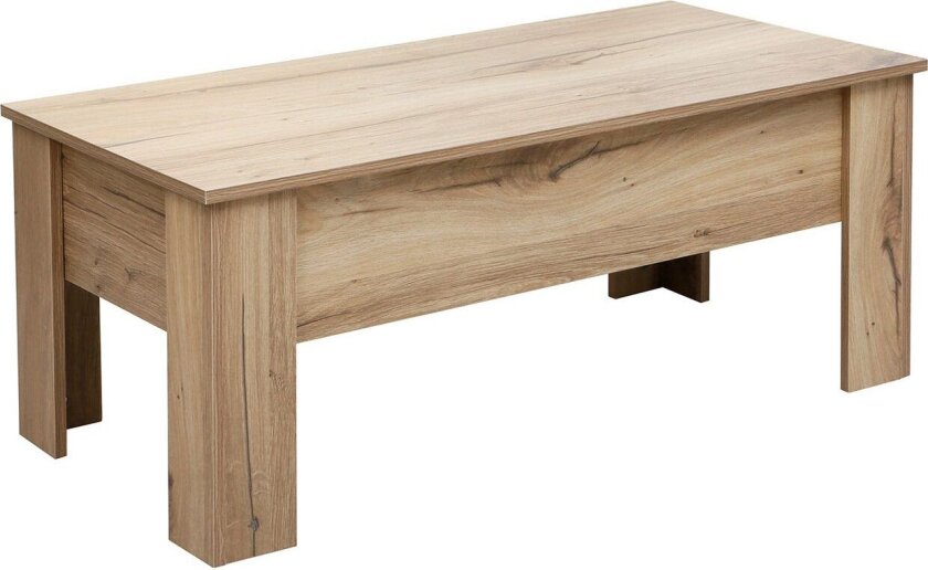 Sofabord HOME4YOU Hannes 100x50x42 cm rustikk melamin - Brun