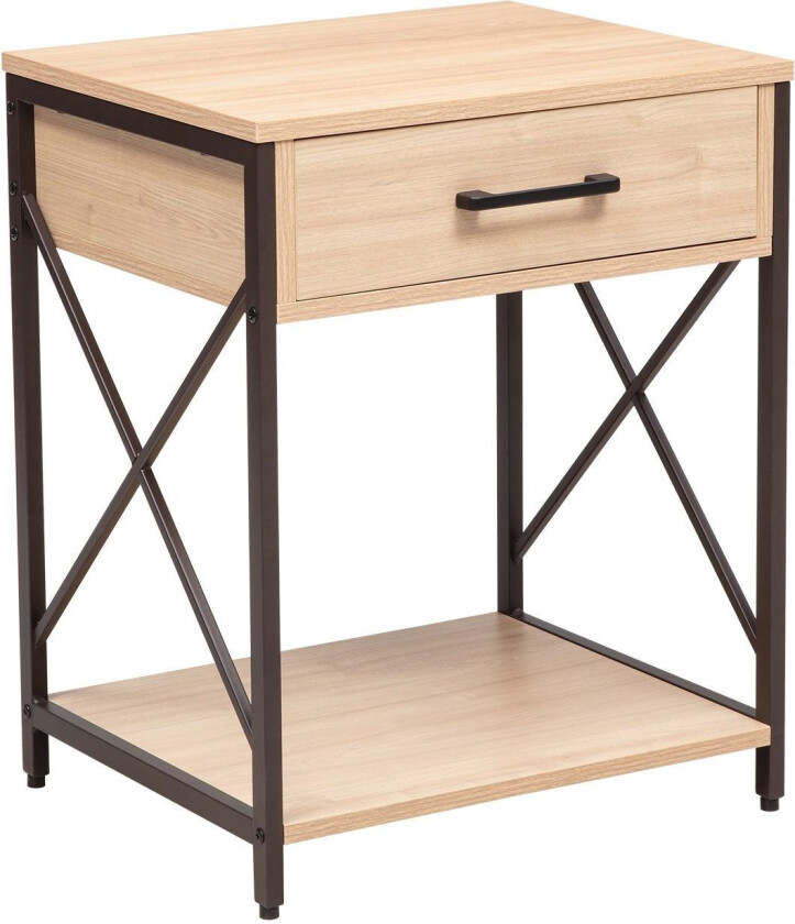 Nightstand/Side Table HOME4YOU - ask/svart