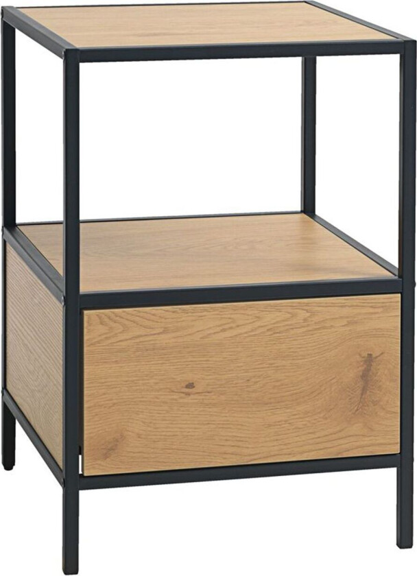 Nightstand/Side Table HOME4YOU - ask/svart
