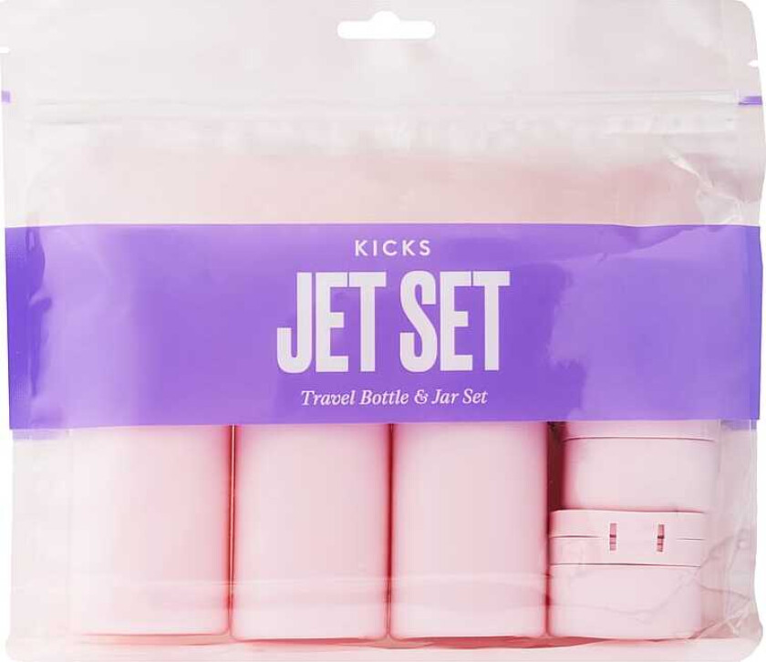 KICKS Beauty Travel Bottle & Jar Set 6-P