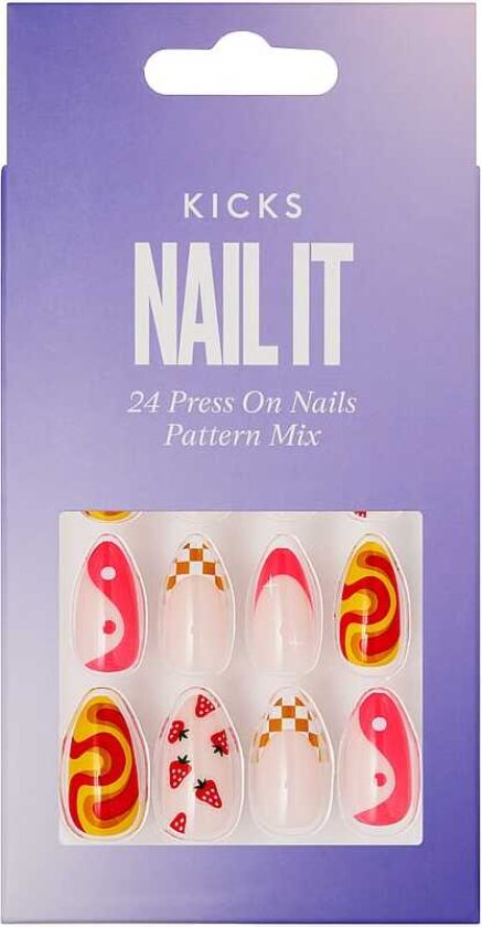 KICKS Beauty Press On Nails Pattern Mix
