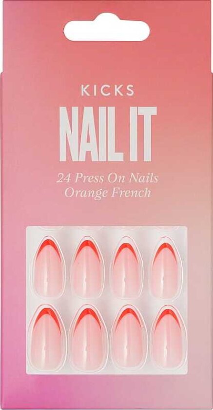 KICKS Beauty Press On Nails Orange French