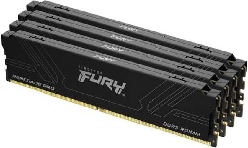 FURY Renegade Pro DDR5-7600 - 64GB - CL38 - Quad Channel (4 pcs) - AMD EXPO & Intel EXPO - Svart