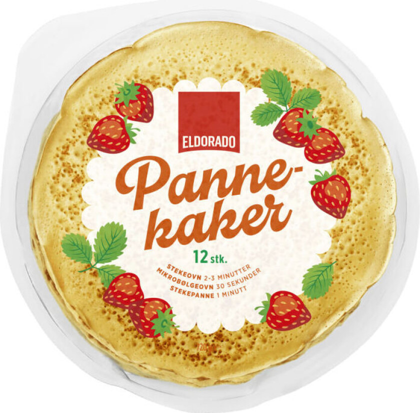 Pannekaker Ferdig stekte pannekaker. Passer perfekt både til lunsj, middag og dessert.