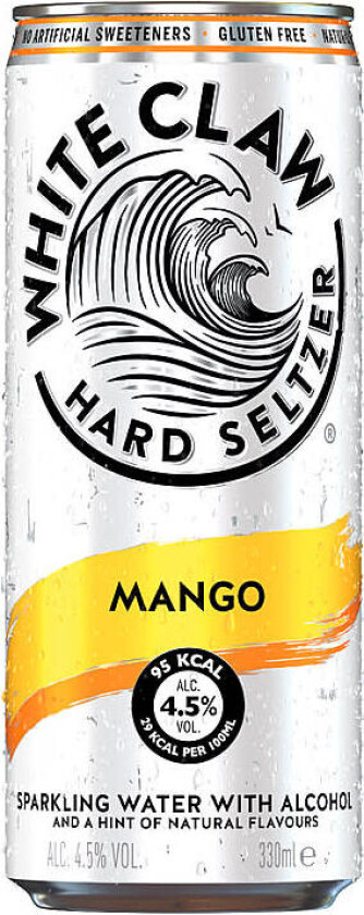 Hard Seltzer Hard Seltzer Mango er kullsyrevann med alkohol, smaksatt med naturlig frisk smak av mango.