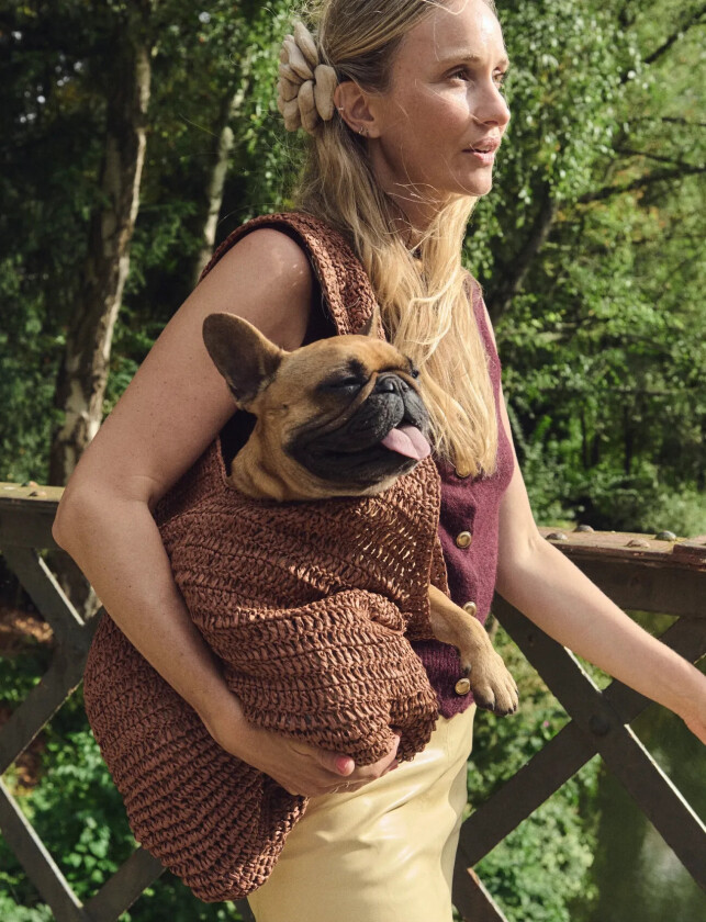 Day Crochet Tote - Brown - ONE SIZE