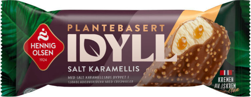 Salt Karamell Plantebasert is med salt karamell, med vår egen karamellsaus, sjokoladeovertrekk og crispkuler. Rainforest Alliance sertifisert kakao. Les mer på ra.org.