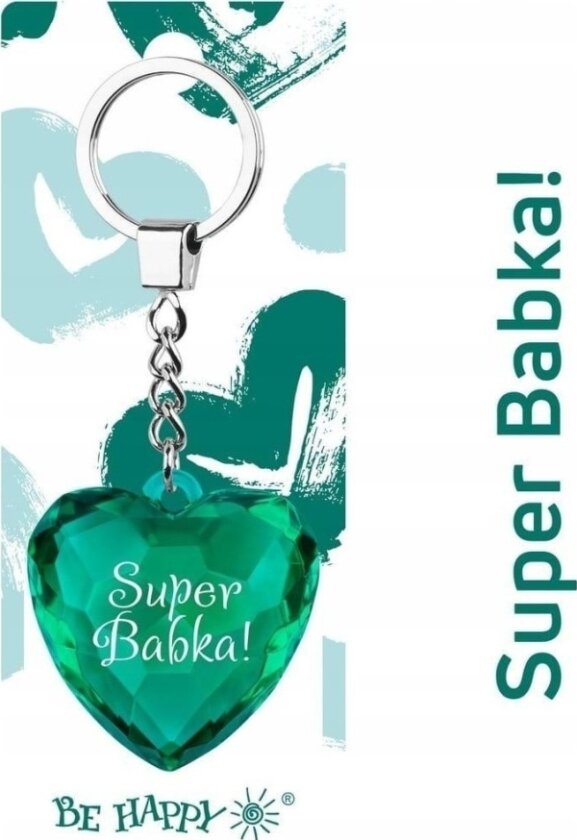 Nøkkelring Be Happy, nøkkelring hjerte, Super Babka!