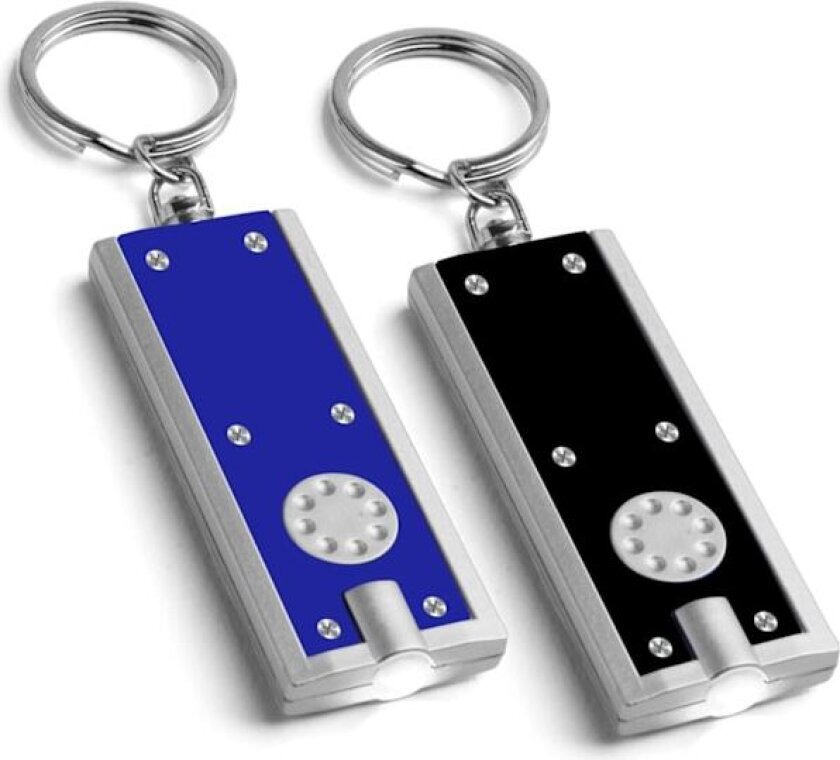 2pk LED Nøkkelring Liten Lommelykt Liten og Lys med Innebygde Batterier for Utendørs, Nødsituasjoner og Daglig Bruk