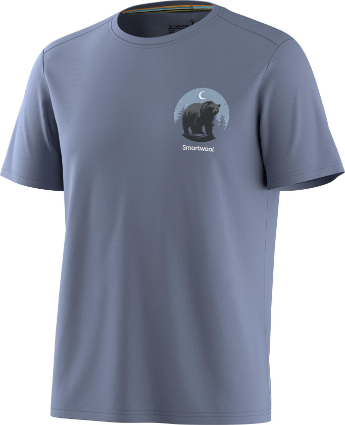 Smartwool Men's Lunar Bear Active Short Sleeve Graphic Tee Nightfall Blue