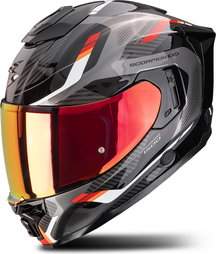 Helhjelm Scorpion EXO-1500 Air Sleek Svart/RødM