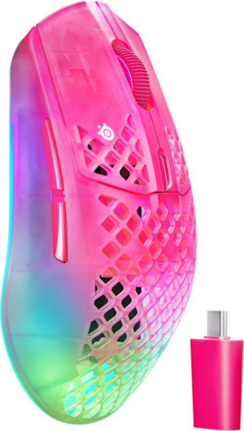 Steelseries Aerox 3 Gen 2 Trådløs Gaming Mus - Magenta Haze