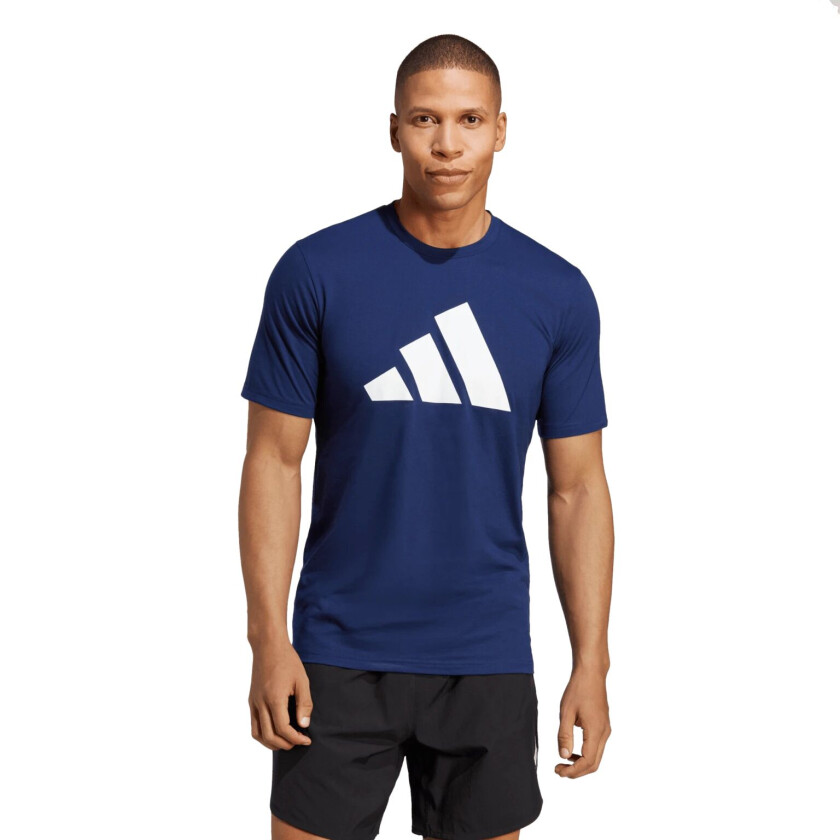 adidas Train Essentials Feelready Logo Training T-Shirt, t-skjorte, herre Dark Blue/White