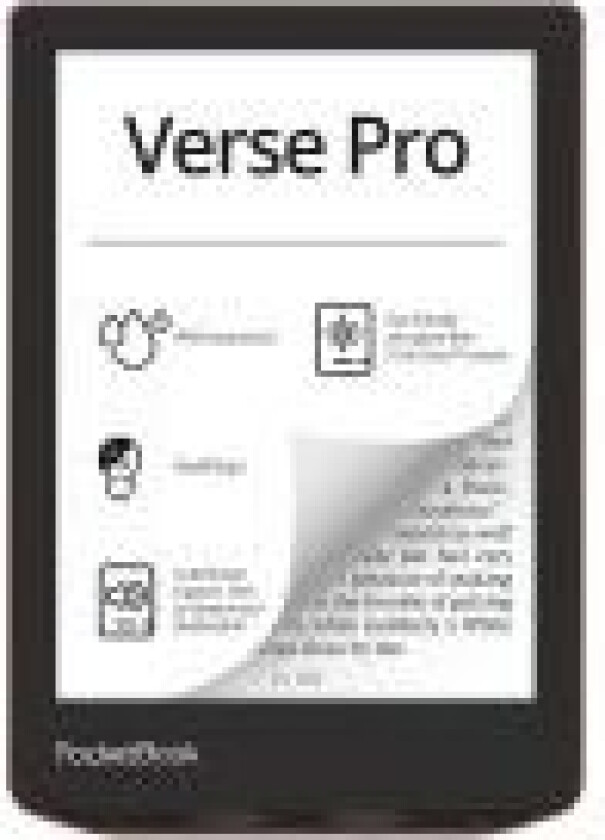 Verse PRO - eBook-leser - Linux 3.10.65 - 16 GB - 6 16 grånivåer (4-bts) E Ink Carta (1072 x 1448) - berøringsskjerm - Bluetooth, Wi-Fi - rød