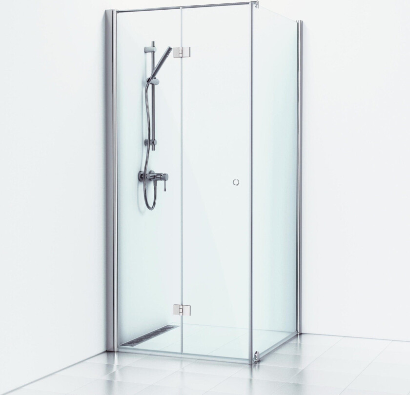 Bilde av Skoga Foldedusj med fastvegg - Krom