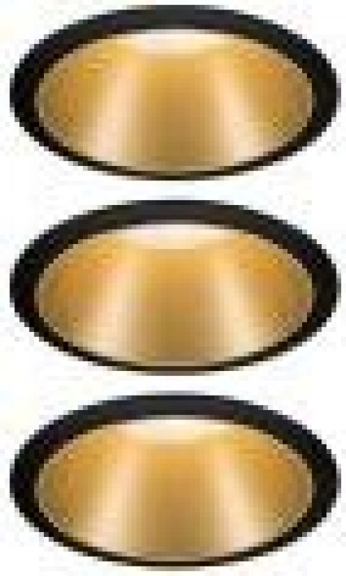 934.04, Innsunket spotlight, Ikke-utskiftbare pærer, 1 ampuller, 6,5 W, 460 lm, Sort, Gull