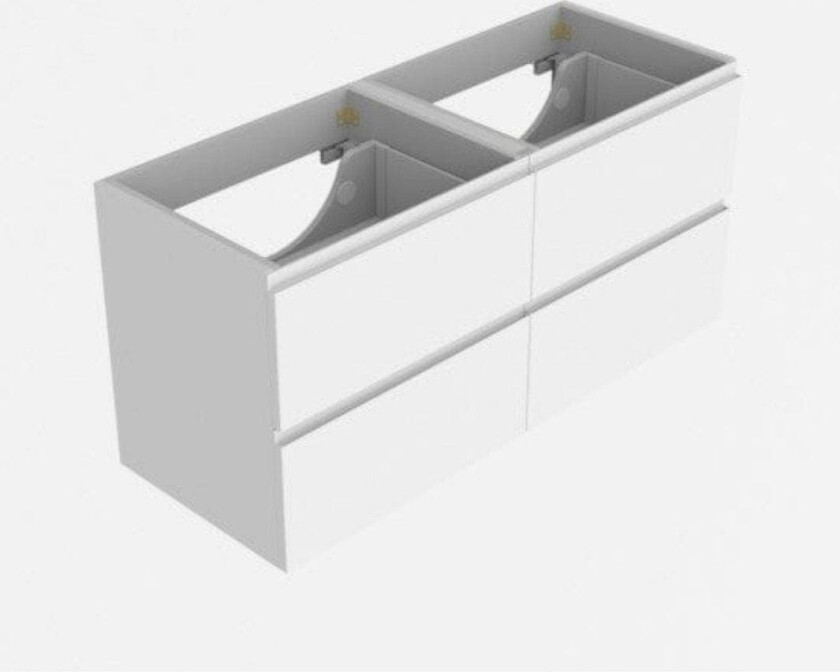 VikingBad Mie Servantskap fingergrep - Hvit Høyglans