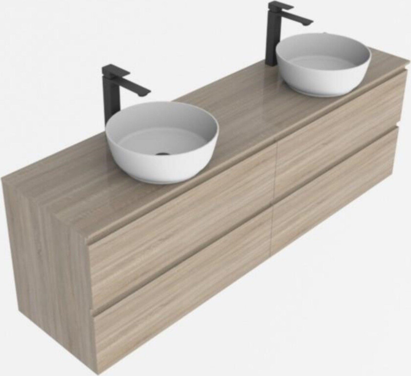 VikingBad Mie Servantskap fingergrep - Lys Eik