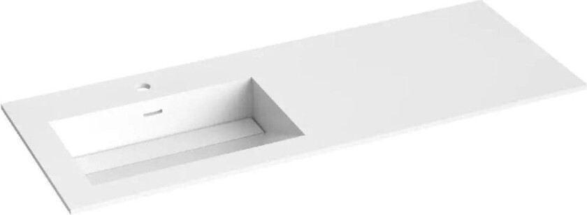 Bilde av Corian Sidestilt Servant m/Skrå bunn - Hvit Matt