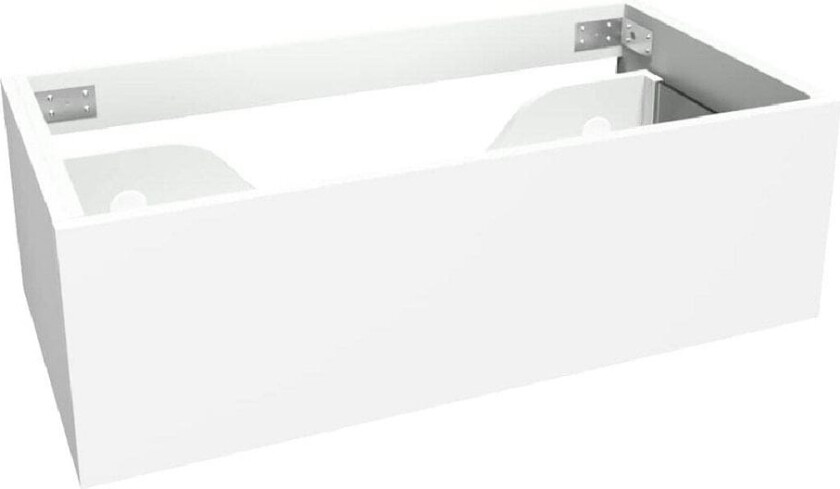 VikingBad Mie Demi Servantskap Slett - Hvit Høyglans