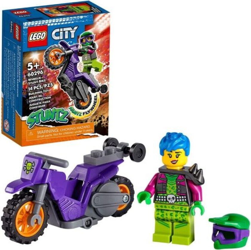 Lego City 60296 Stuntmotorsykkel som steiler