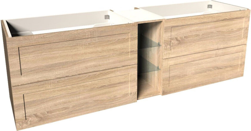 Bilde av VikingBad Mie Servantskap Ramme Hylle - Lys Eik