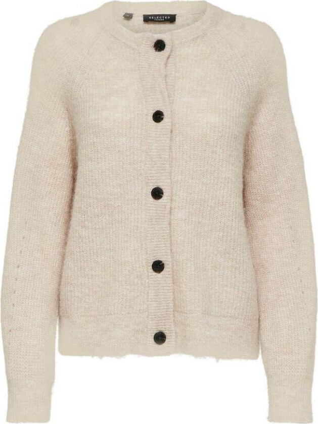 Selected Femme Lulu Knit Kort Cardigan - Beige
