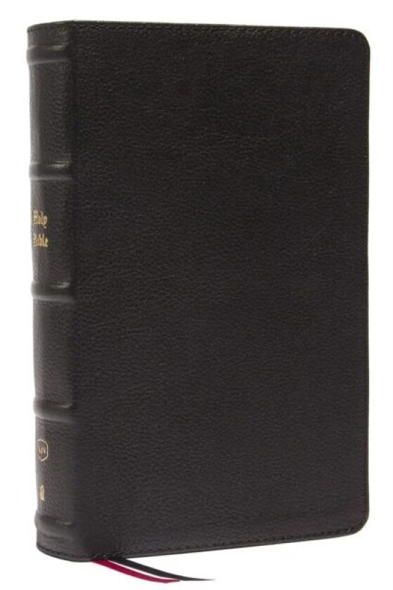 KJV, Personal Size Large Print Single-Column Reference Bible, Genuine Leather, Black, Red Letter, Co av Thomas Nelson