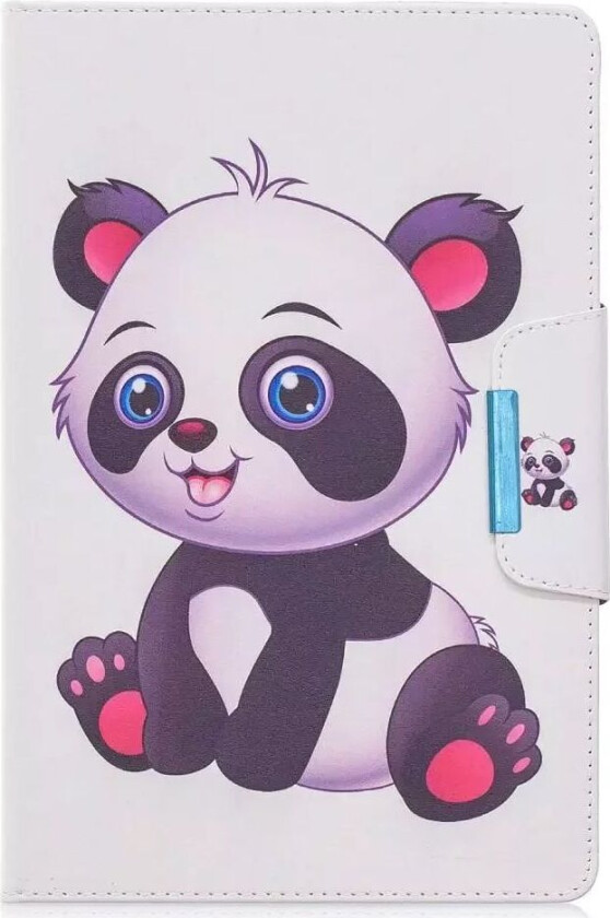 Samsung Galaxy Tab A 10.1" (2019) Skinn Deksel m. Folde & Stativfunksjon - Baby Panda