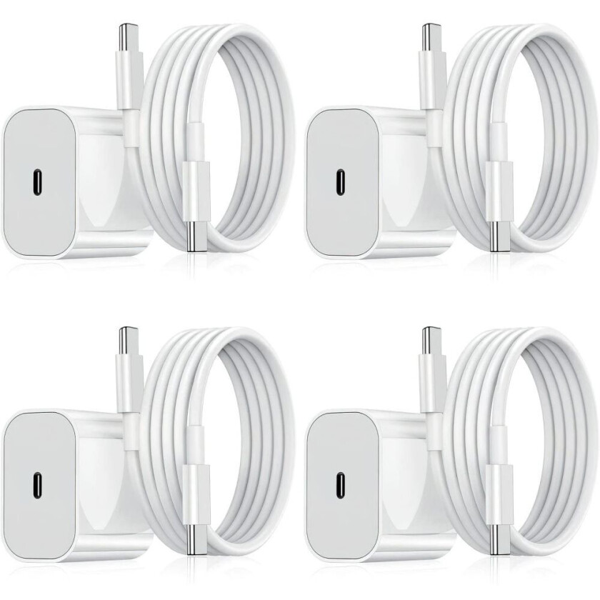 Lader for iPhone - Hurtiglader - Adapter + Kabel 20W USB-C