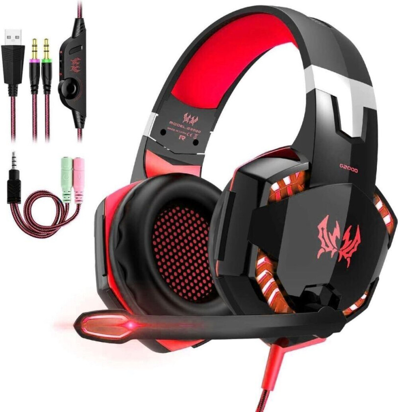 Gaming Headset PC -hodetelefoner med LED