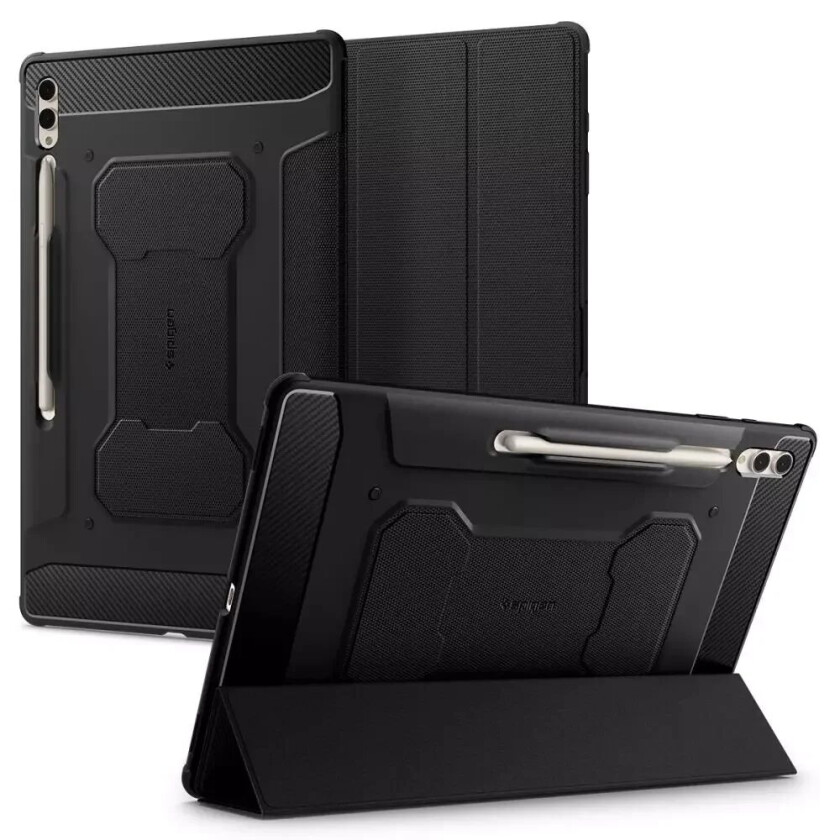 Samsung Galaxy Tab S9 Ultra / S8 Ultra Rugged Armor Pro Deksel - Svart