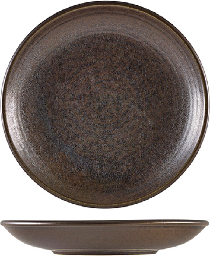 Cinder Black Deep Coupe Tallerken 25cm - Terra