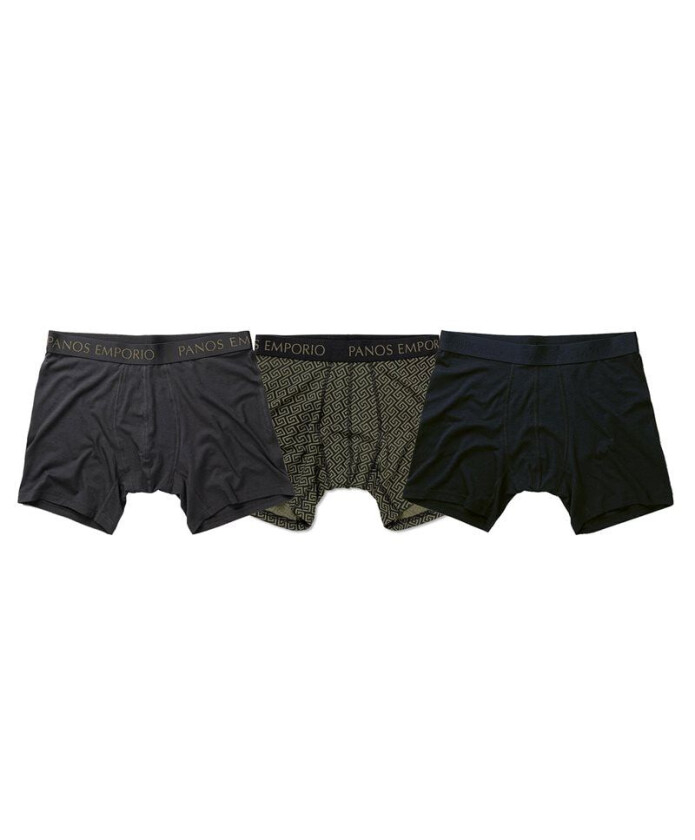 3pk Bamboo Boxer Svart M