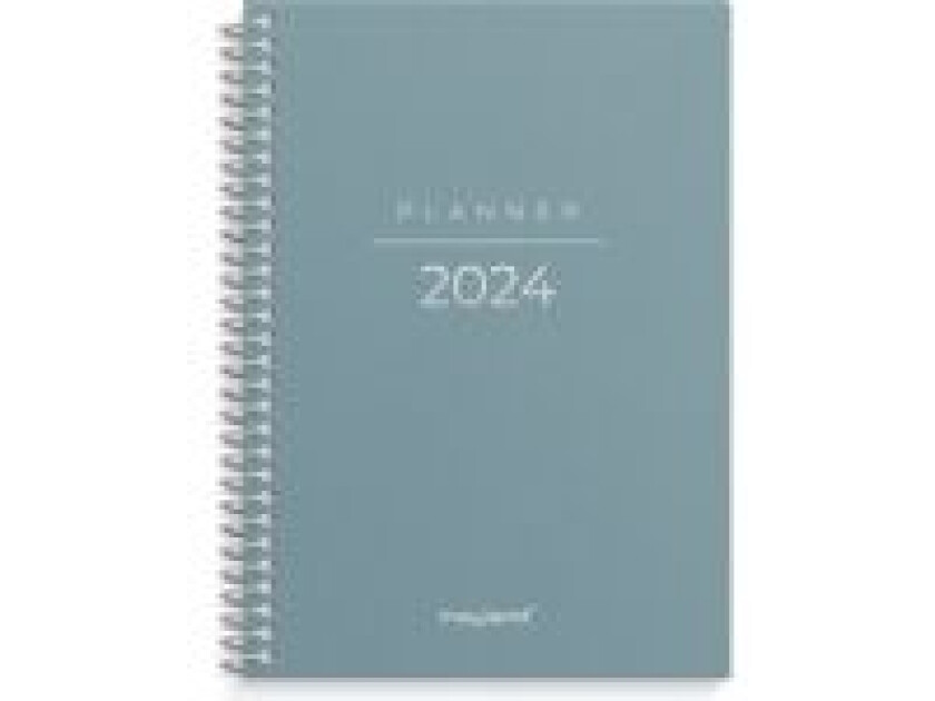 Ugekalender A6 med tekstilpræg højformat 2024