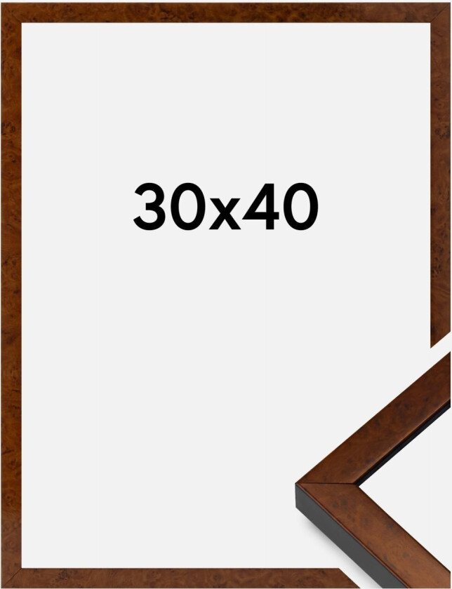 Ramme Ares Akrylglass Burr Walnut 30x40 Cm