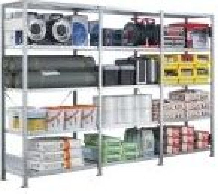 Schulte Lagertechnik Startsektion Boltless lagerreol, rygkryds 2500x750x800 250 kg/hylde