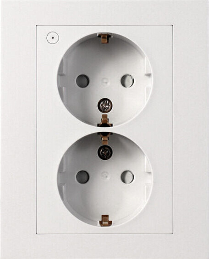 Zigbee Smart Stikk Dobbel Lav Hvit - 4500990