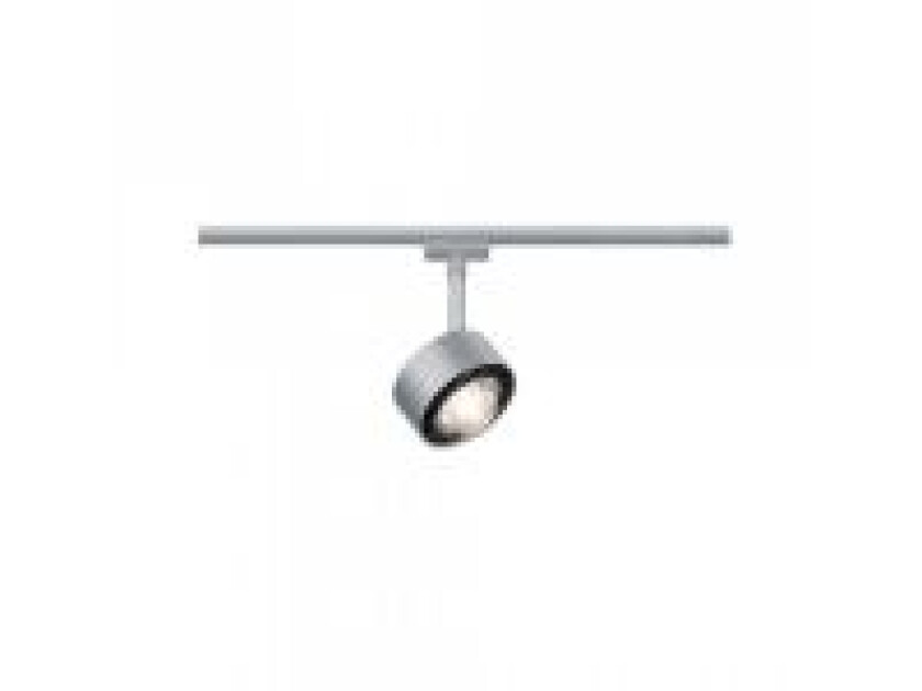 955.19, Spotlight på skinne, Ikke-utskiftbare pærer, 1 ampuller, 480 lm, Kromfarget