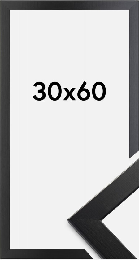Ramme Trendline Akrylglass Svart 30x60 Cm