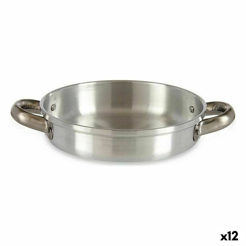 Stekepanne Sølvfarget aluminium 19 x 4,5 x 25,5 cm (12 kvantitet)