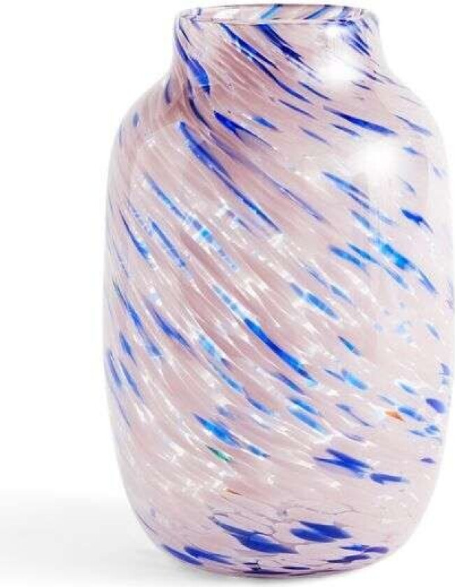 Splash Round vase L 30 cm Light pink-blue