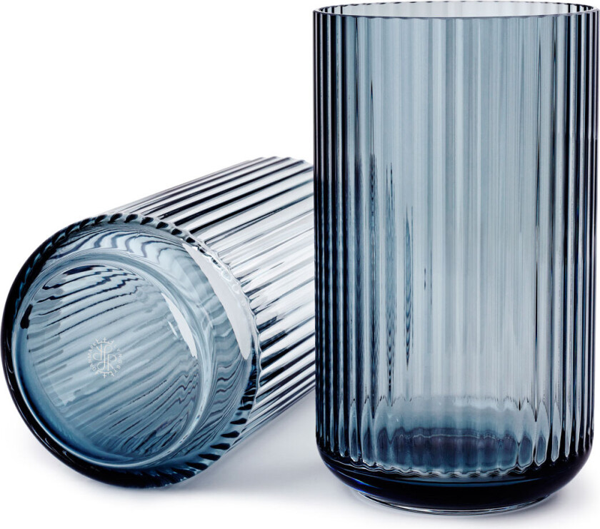 Lyngby Vase glass 20 cm blå