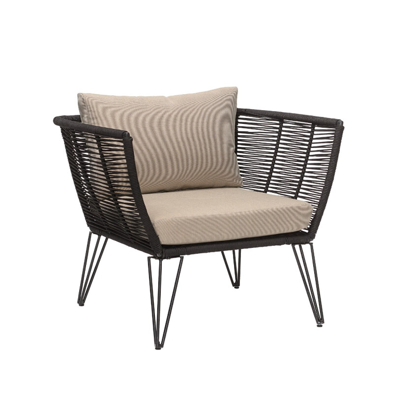 Mundo loungelenestol Black-beige