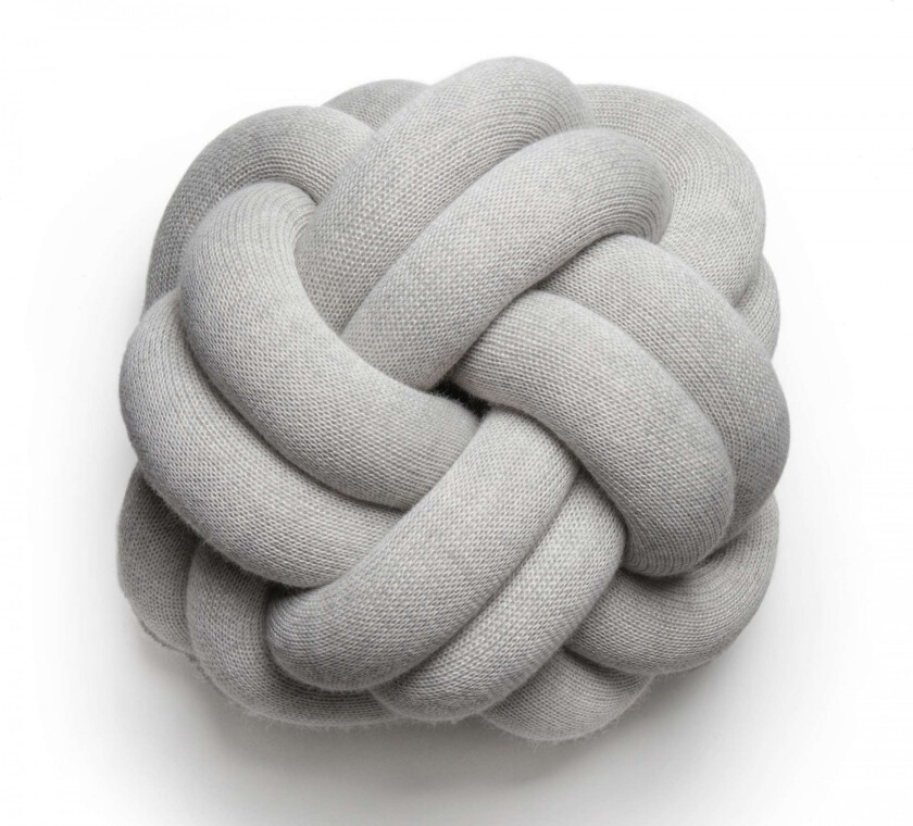 Knot pute lysegrå