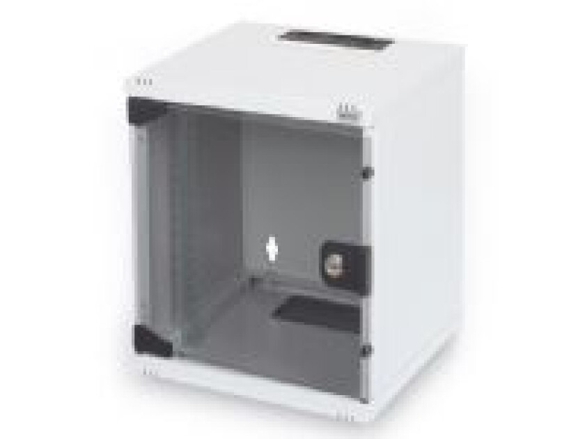 Digitus DN-10-SET-1, Veggmonterbar hylle, 30 kg, Nøkkellås, Grå