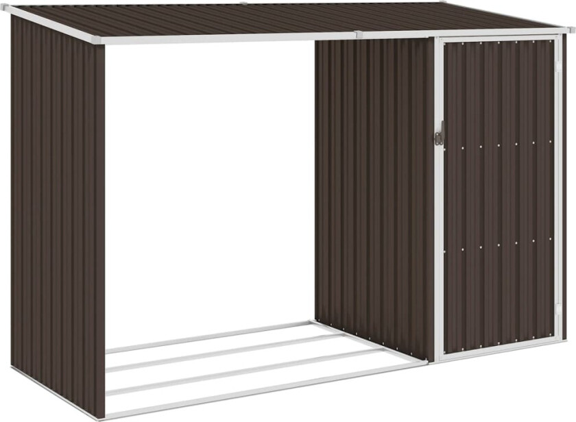 Vedskjul med bod 245x98x159 cm