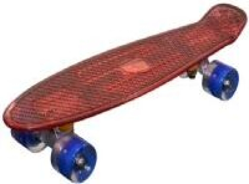 Rød Transparent LED Skateboard m/LED Lys + ABEC7