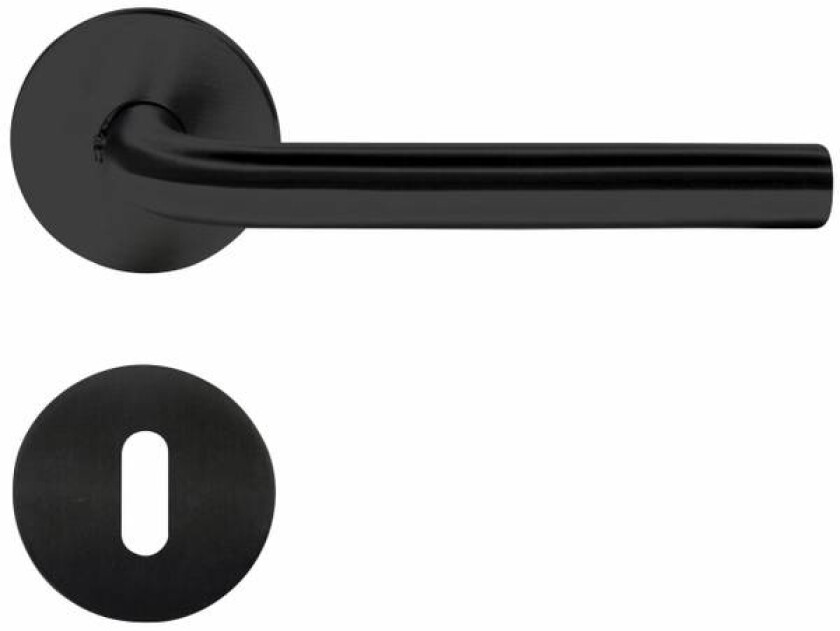 Sort dørhåndtak L-grep Home>it® (innerdør)