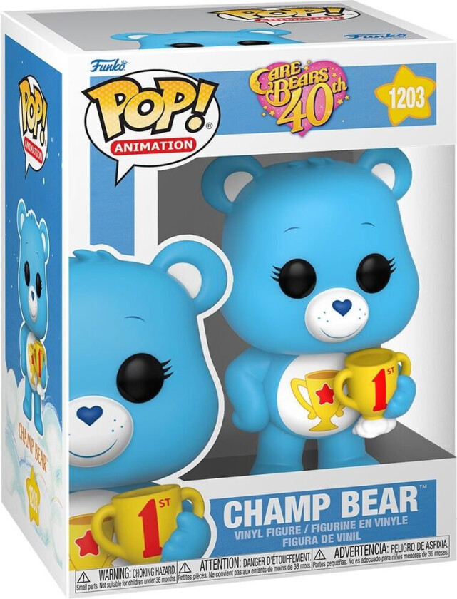 POP figure Care Bears 40th Anniversary Champ Bear